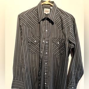 Mens Ely Cattleman Western Shirt SZ M Pearl Snaps